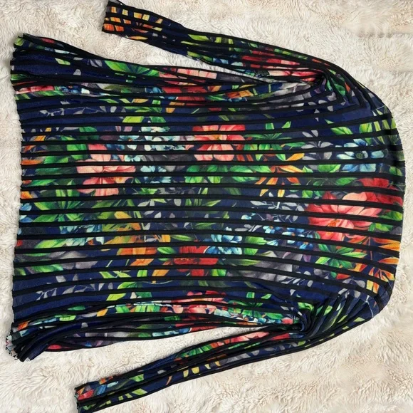 Desigual Multicolor Floral Women’s Knit Open Cardigan in XL - Picture 2 of 7